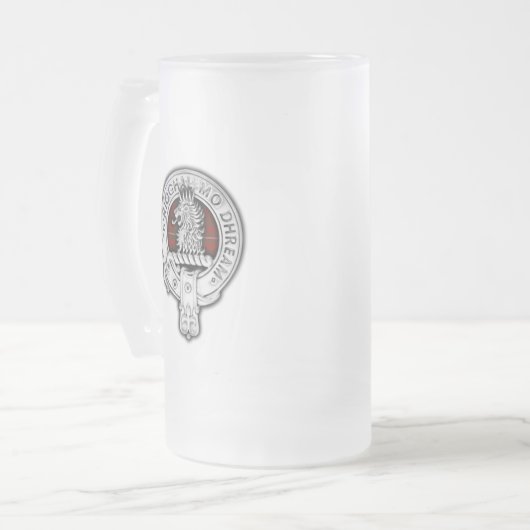 Clan MacGregor Crest &Tartan Matglas Bierpul (Voorkant links)