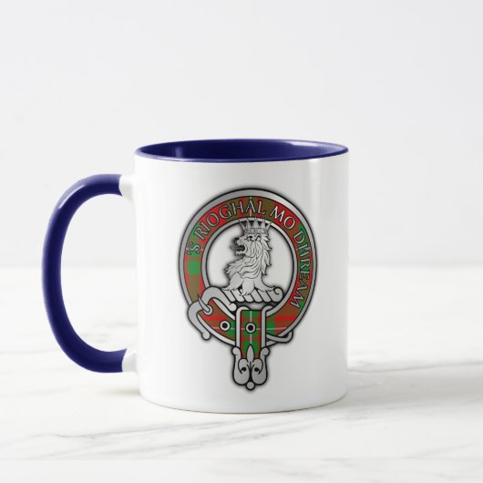 Clan MacGregor Crest & Tartan Mug (Gauche)