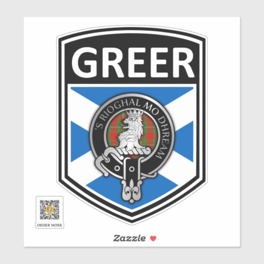 Clan MacGregor Crest & Tartan Saltire - Groter Sticker (Vel)