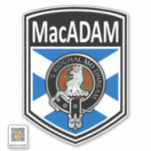 Clan MacGregor Crest & Tartan Saltire - MacAdam Sticker (Voorkant)