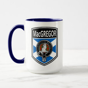 Clan MacGregor Crest & Tartan Saltire Mok