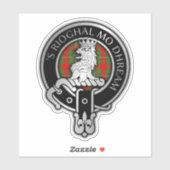 Clan MacGregor Crest & Tartan Sticker (Vel)