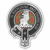 Clan MacGregor Crest & Tartan Sticker (Voorkant)