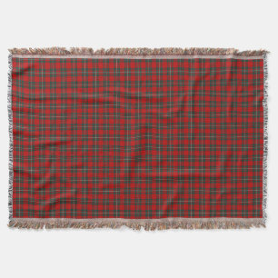Clan MacGregor Red en Forest Green Tartan Deken