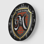 Clan MacGregor Tartan Clock Grote Klok (Hoek)