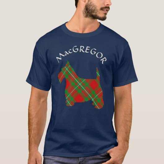 Clan MacGregor Tartan & Scottie T-Shirt (Devant)