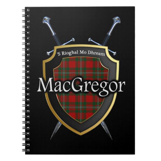 Clan MacGregor Tartan Shield & Swords Notitieboek (Voorkant)