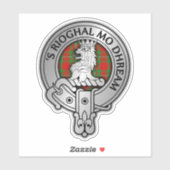 Clan MacGregor Wapen & Tartan Sticker (Vel)
