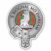 Clan MacGregor Wapen & Tartan Sticker (Voorkant)