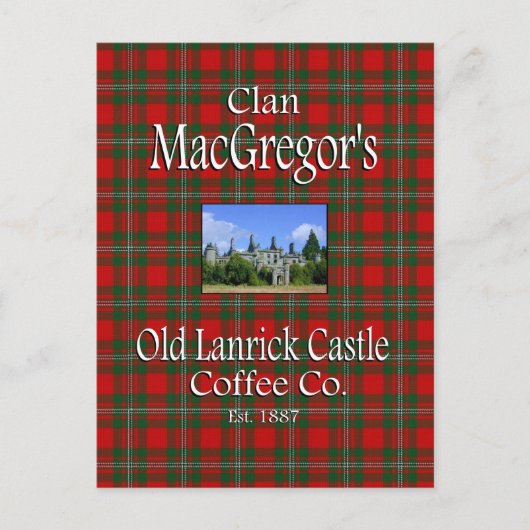 Clan MacGregor's Old Lanrick Castle Coffee Co. Briefkaart (Voorkant)