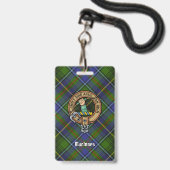 Clan MacInnes Crest over Tartan Badge (Front with Lanyard)