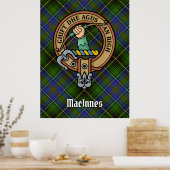 Clan MacInnes Crest over Tartan Poster (Keuken)