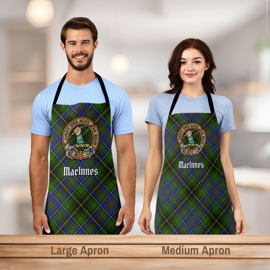 Clan MacInnes Crest over Tartan Schort