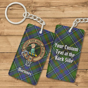 Clan MacInnes Crest over Tartan Sleutelhanger