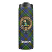 Clan MacInnes Crest over Tartan Thermosbeker (Voorkant)
