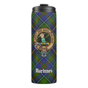 Clan MacInnes Crest over Tartan Thermosbeker