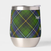 Clan MacInnes Crest sur Tartan (Gauche)