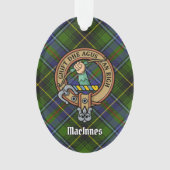 Clan MacInnes Crest sur Tartan (devant)