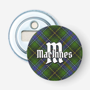 Clan MacInnes Tartan Button Flesopener