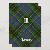 Clan MacInnes Tartan Kaart (Voorkant / Achterkant)