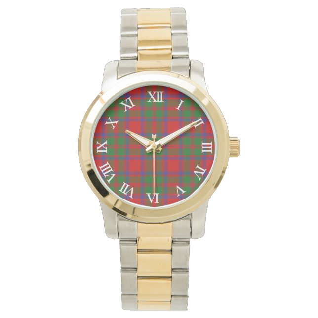 Clan MacIntosh Tartan Horloge (Voorkant)
