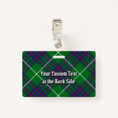 Clan MacIntyre Chasse Badge Tartan (Dos avec clip)