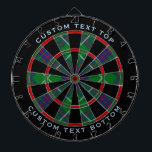 Clan MacIntyre Chasse Cible de flechettes Tartan<br><div class="desc">Clan MacIntyre tartan traditionnel de chasse aux couleurs modernes. Motif sans couture. Deux zones de texte personnalisées sur l'anneau extérieur.</div>