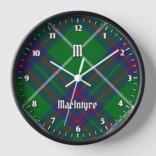 Clan MacIntyre Chasse Tartan Grande horloge (Recto)