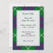 Clan MacIntyre Chasse Tartan Invitation (Dos)