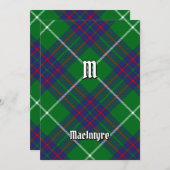 Clan MacIntyre Chasse Tartan Invitation (Devant / Derrière)