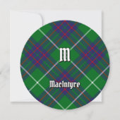 Clan MacIntyre Chasse Tartan Invitation (Devant)