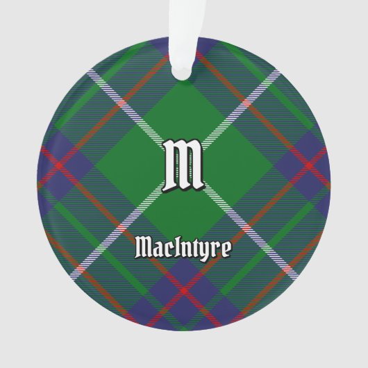 Clan MacIntyre Chasse Tartan Ornament (devant)