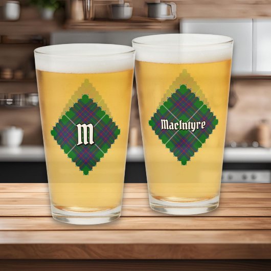 Clan MacIntyre Chasse Tartan Verre