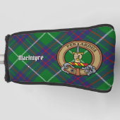 Clan MacIntyre Crest over jagen Tartan Golfheadcover (Voorkant)