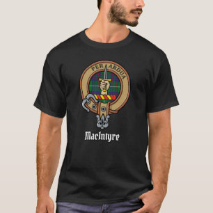Clan MacIntyre Crest over jagen Tartan T-Shirt