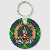 Clan MacIntyre Crest over Tartan Sleutelhanger (Voorkant)