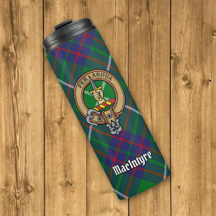 Clan MacIntyre Crest over Tartan Thermosbeker