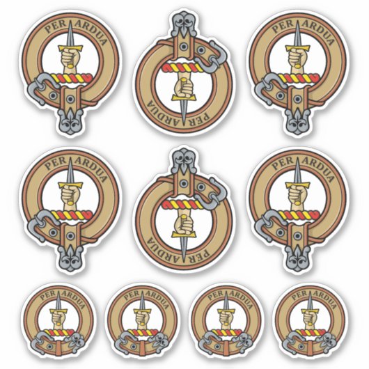 Clan MacIntyre Crest Sticker Set (Voorkant)