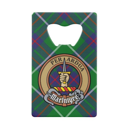 Clan MacIntyre Crest sur Tartan (Devant)