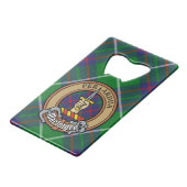 Clan MacIntyre Crest sur Tartan (Devant Angle)