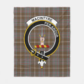 Clan MacIntyre Hunting Weathered Tartan Pset Fleece Deken (Voorkant)