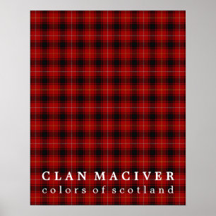 Clan MacIver Colors of Scotland Tartan Poster