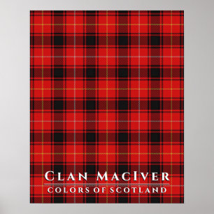 Clan MacIver Kleuren van Schotland 2 Tartan Plaid Poster