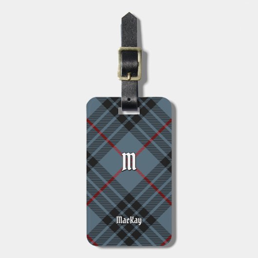 Clan MacKay Blue Tartan Bagagelabel (Voorkant verticaal)