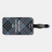 Clan MacKay Blue Tartan Bagagelabel (Achterkant horizontaal)