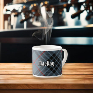 Clan MacKay Blue Tartan Espresso Kop