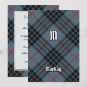 Clan MacKay Blue Tartan Kaart (Voorkant / Achterkant)