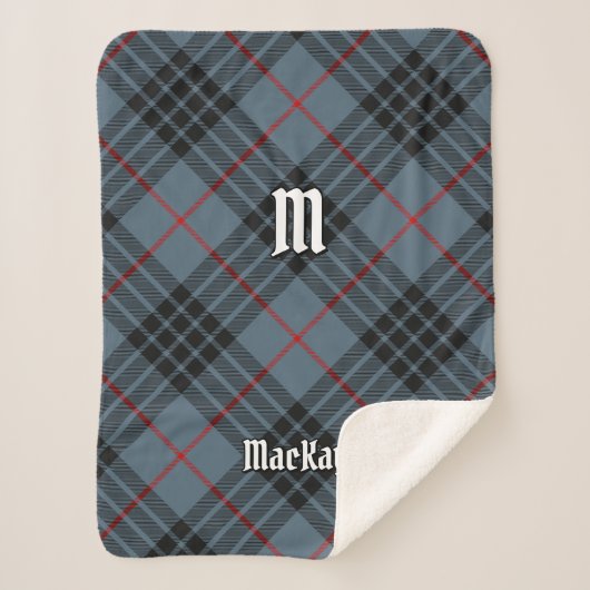 Clan MacKay Blue Tartan Sherpa Deken (Voorkant)