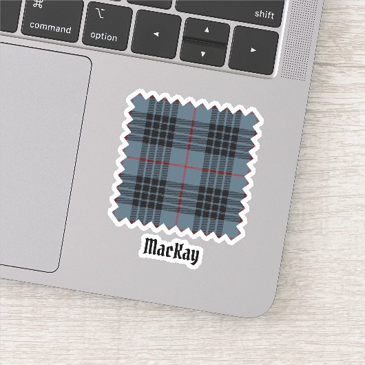 Clan MacKay Blue Tartan Sticker (Detail)