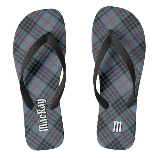 Clan MacKay Blue Tartan Teenslippers (Voetbed)